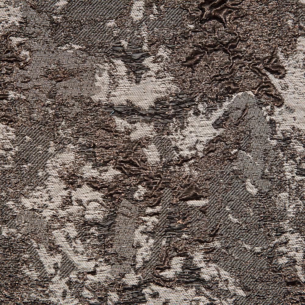 Beige and Bronze Luxury Abstract Metallic Brocade