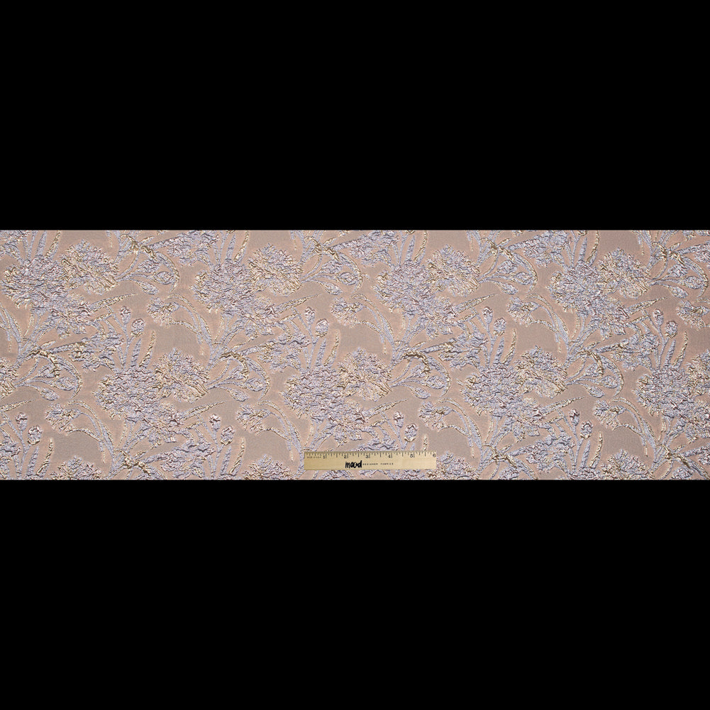 Peach Luxury Floral Metallic Brocade
