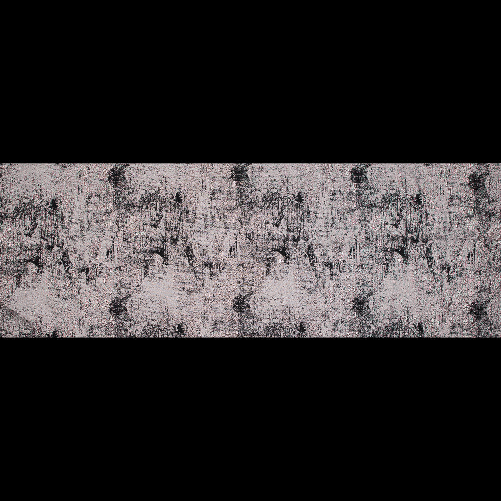 Black and Rose Gold Luxury Abstract Metallic Brocade