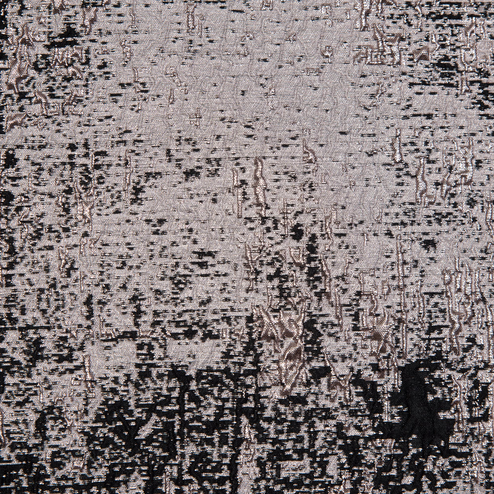 Black and Rose Gold Luxury Abstract Metallic Brocade
