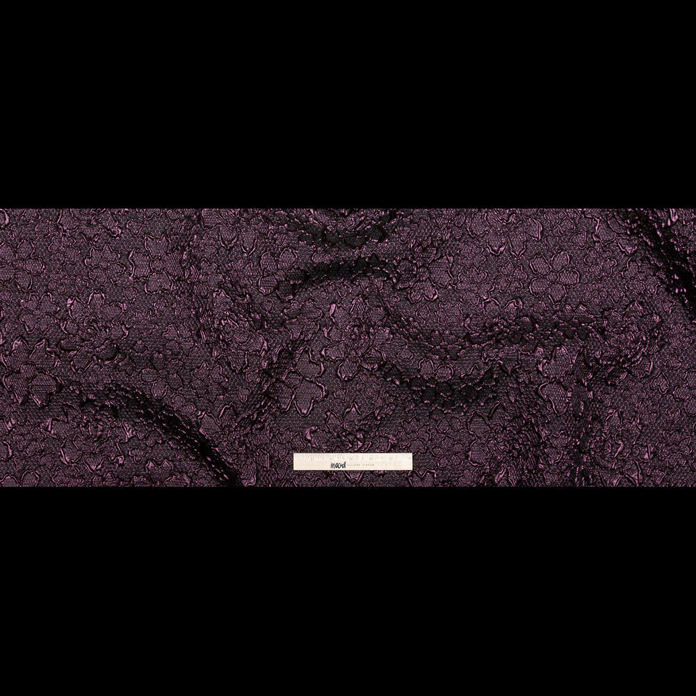 Floral Metallic Brocade - Purple and Black
