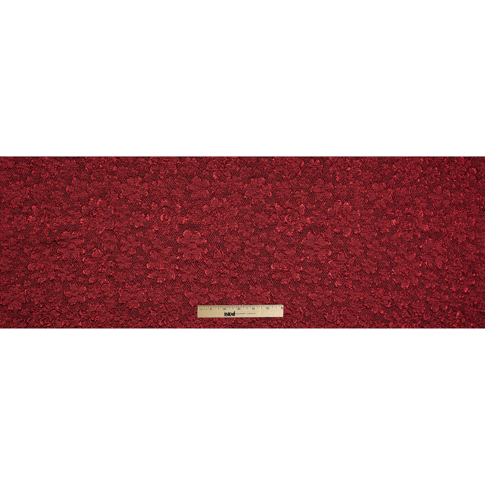 Red Luxury Floral Metallic Brocade