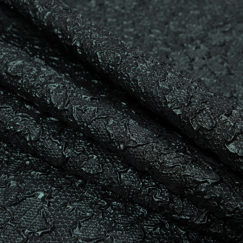 Forest Green Luxury Floral Metallic Brocade