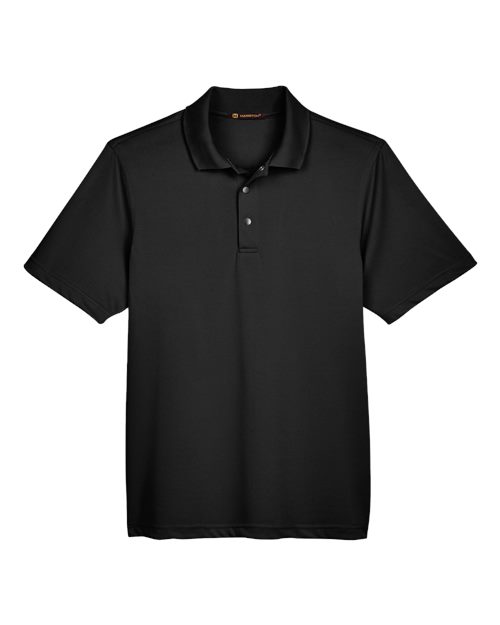 Harriton Men's Advantage Snag Protection Plus Snap Placket Polo