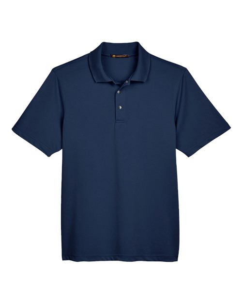 Harriton Men's Advantage Snag Protection Plus Snap Placket Polo