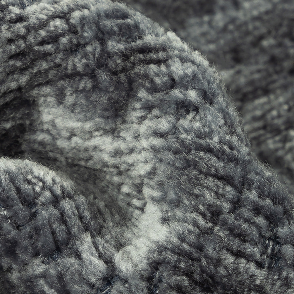 Denim Abstract Textured Acrylic and Polyester Chenille