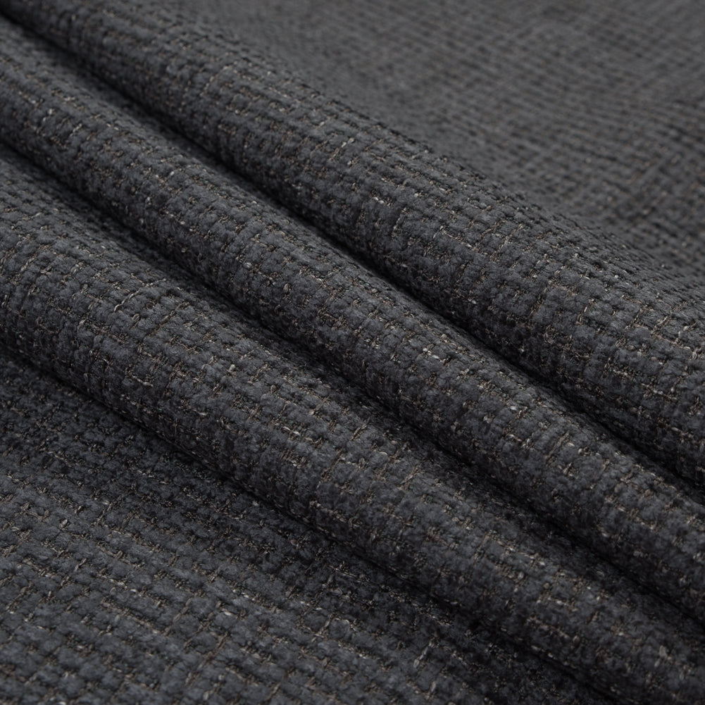 Onyx Checkered Polyester Chenille