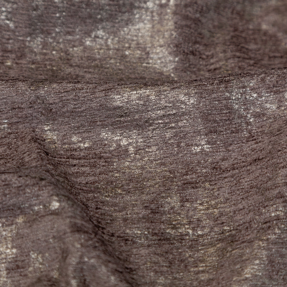 Quartz Polyester Chenille with Metallic Foil