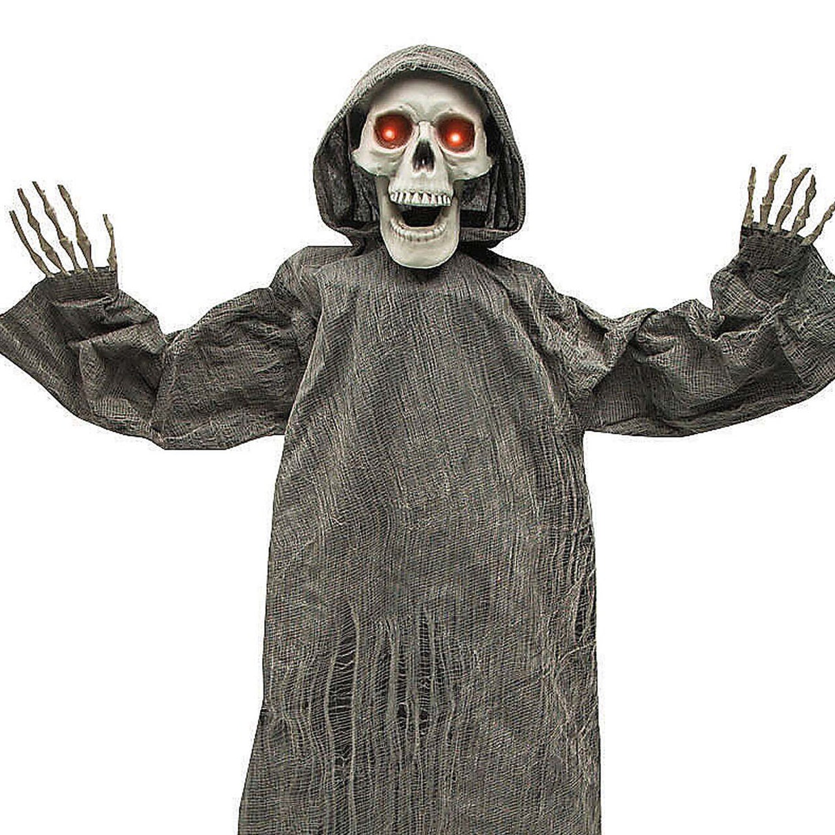 4 Ft Hanging Gray Skeleton Reaper Halloween Decoration