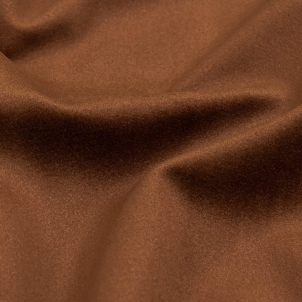 Umber Creamy Polyester Velvet
