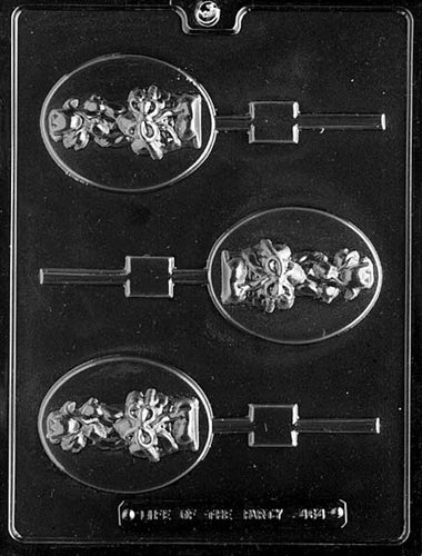 Easter Basket On Oval Lolly Chocolate Mold - LPE464