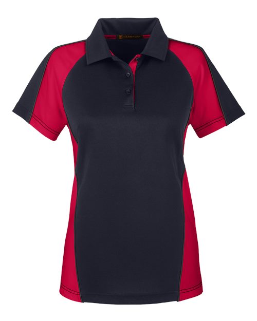 Harriton Women's Advantage Snag Protection Plus IL Colorblock Polo
