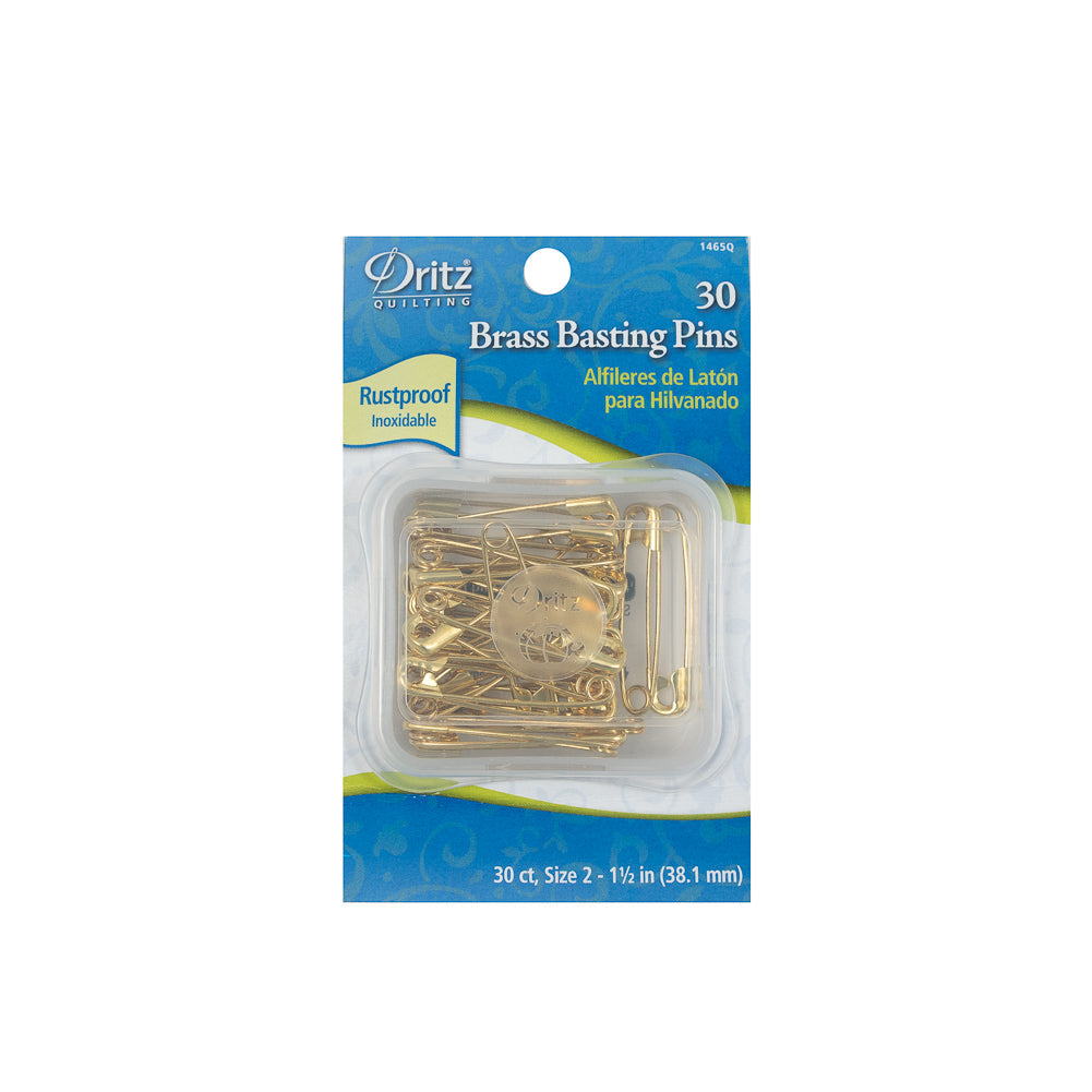 Dritz Brass Basting Safety Pins - Size 2