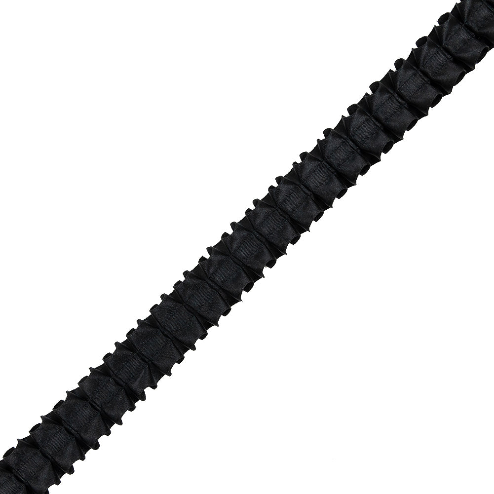 Italian Black Box Pleated Trimming - 1"