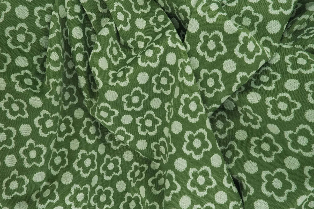 Double Knit Jacquard Floral Fabric Heavyweight Stretch Flower Knit, 58/60" Wide