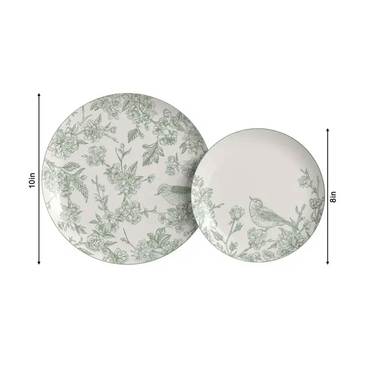 20 Count Elegant 8 Inch Earthtrends Yaffa Design Disposable Paper Plates