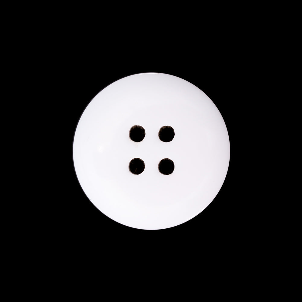 Italian Ivory 4-Hole Velvet-Faced Plastic Button - 36L/23mm