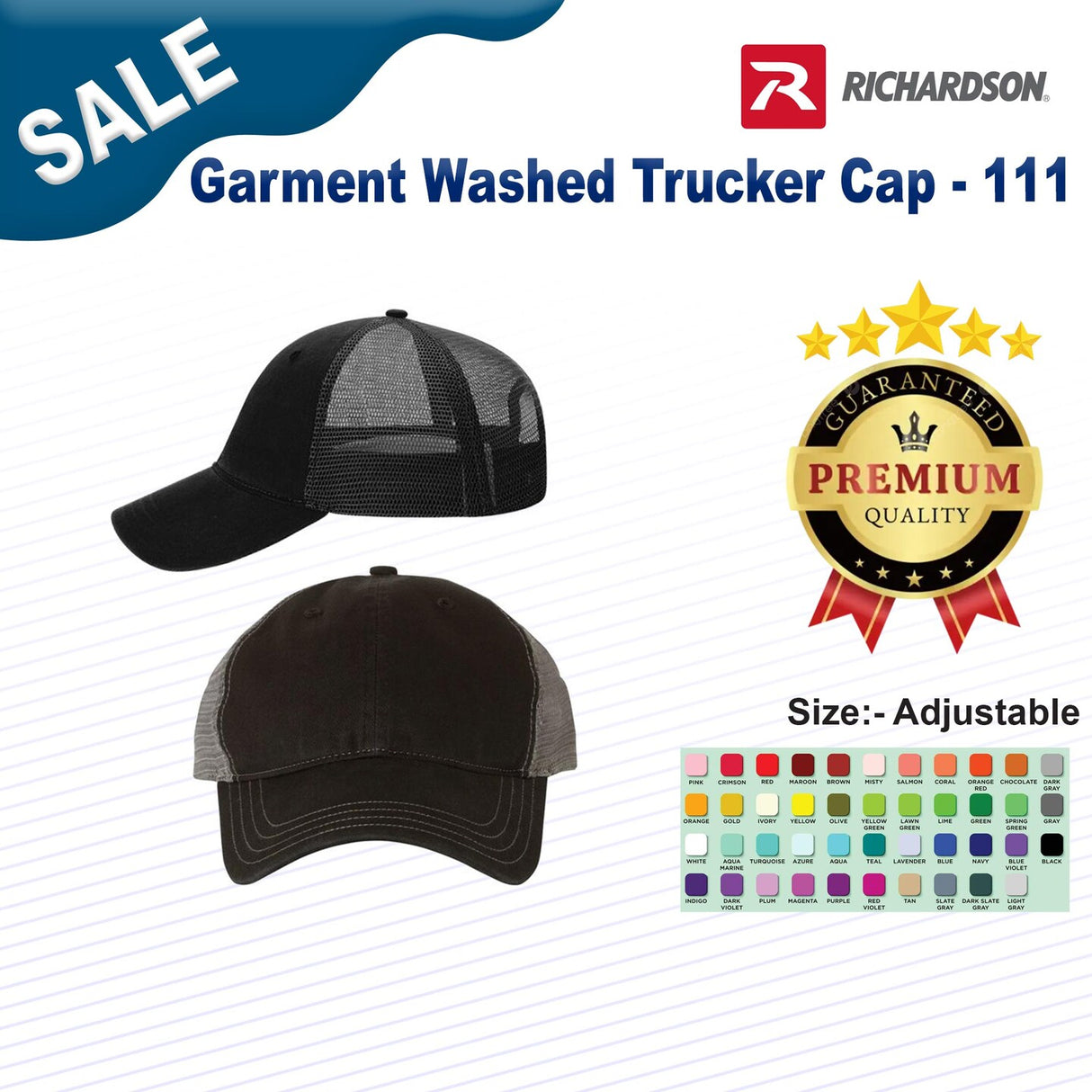 Richardson® Garment Washed Trucker Cap