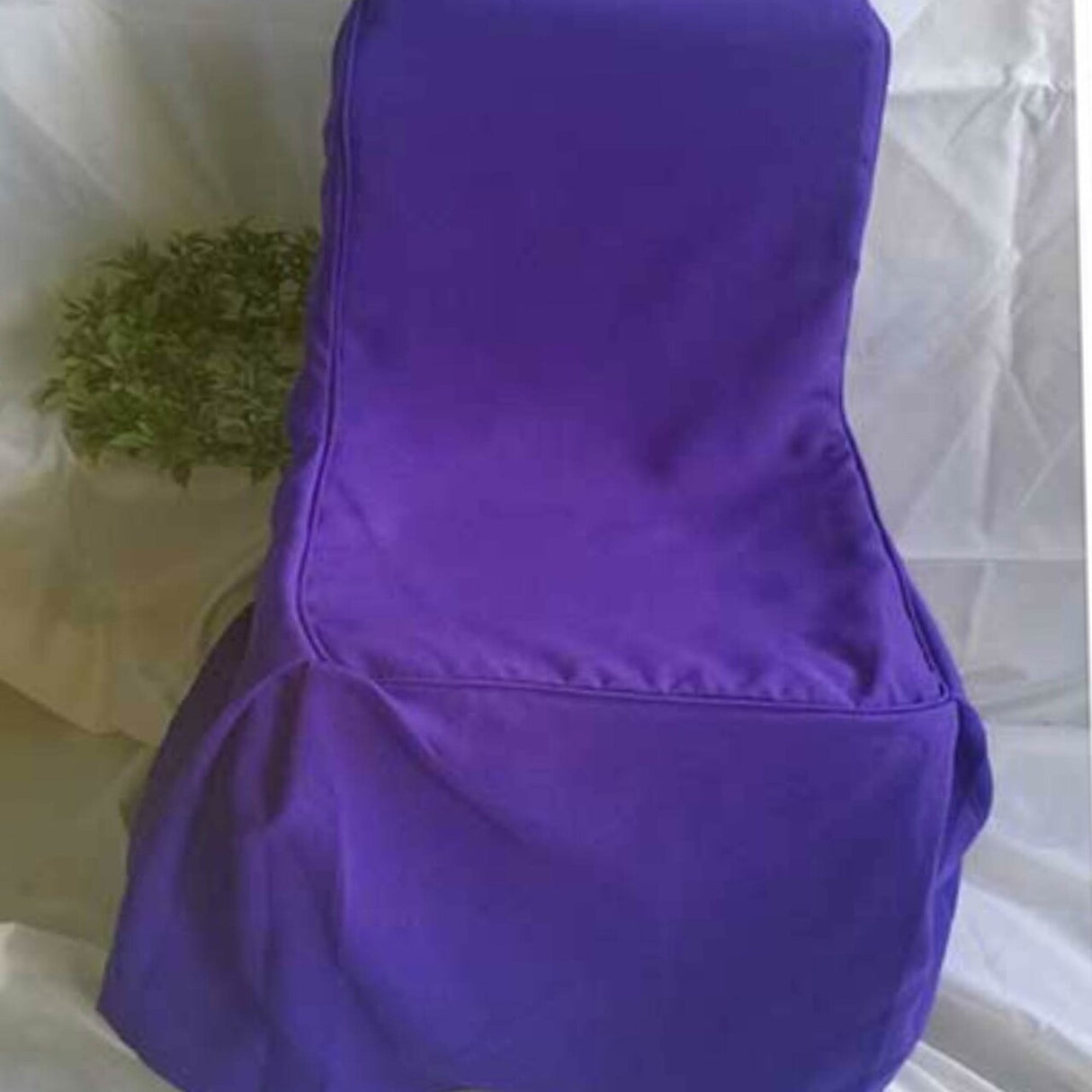 1 Piece Regency Purple Polyester Chair Cover Elegant Fit for Folding Chairs
