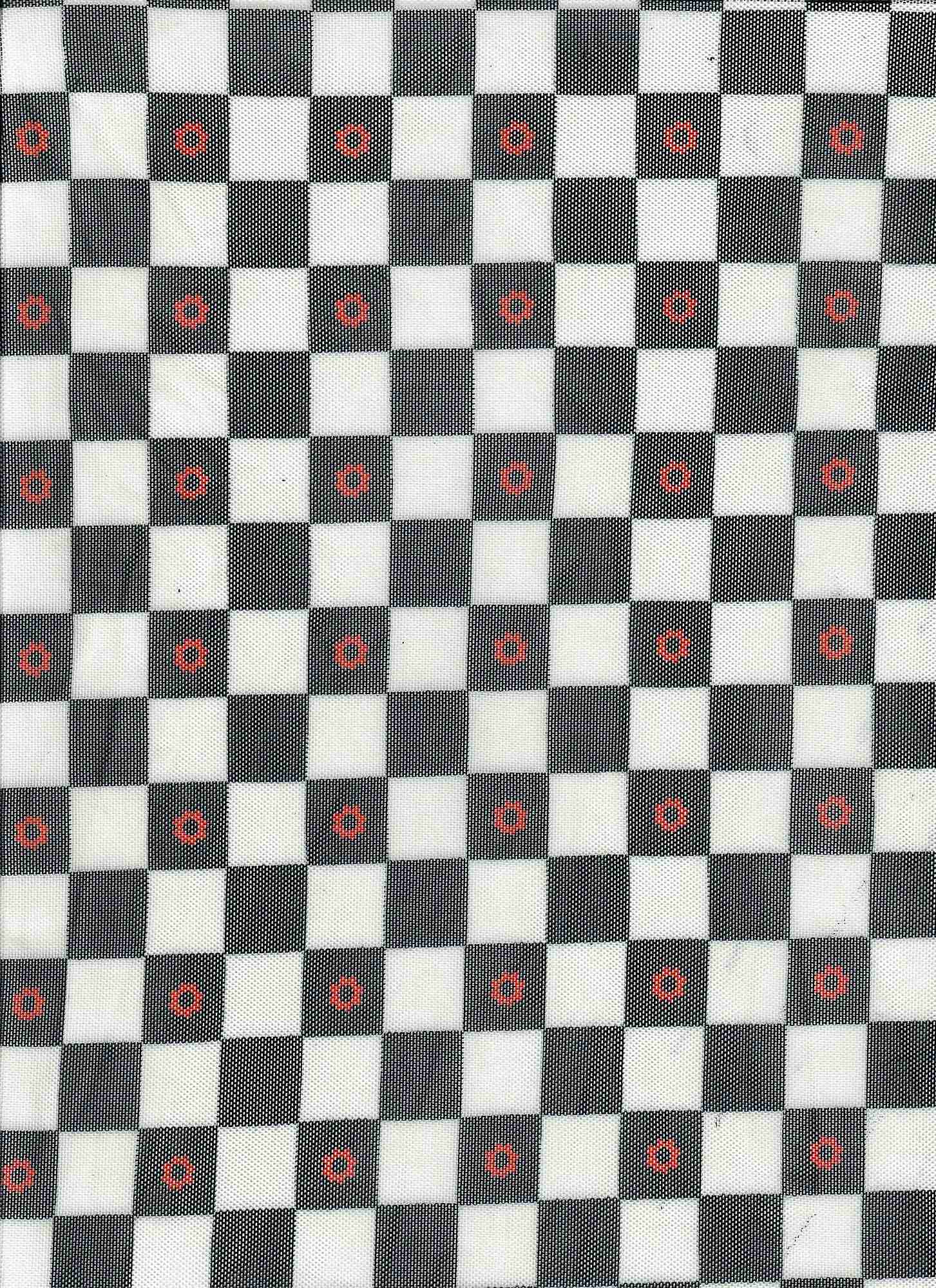 1 Yard Flower Checker Mesh Knit Fabric Lightweight Stretch 54 Inches Wide