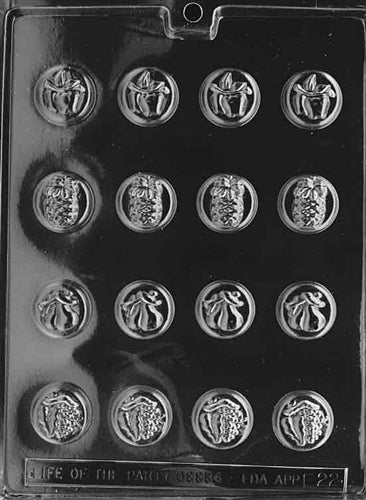 Bit Size Assorted Fruits Chocolate Mold