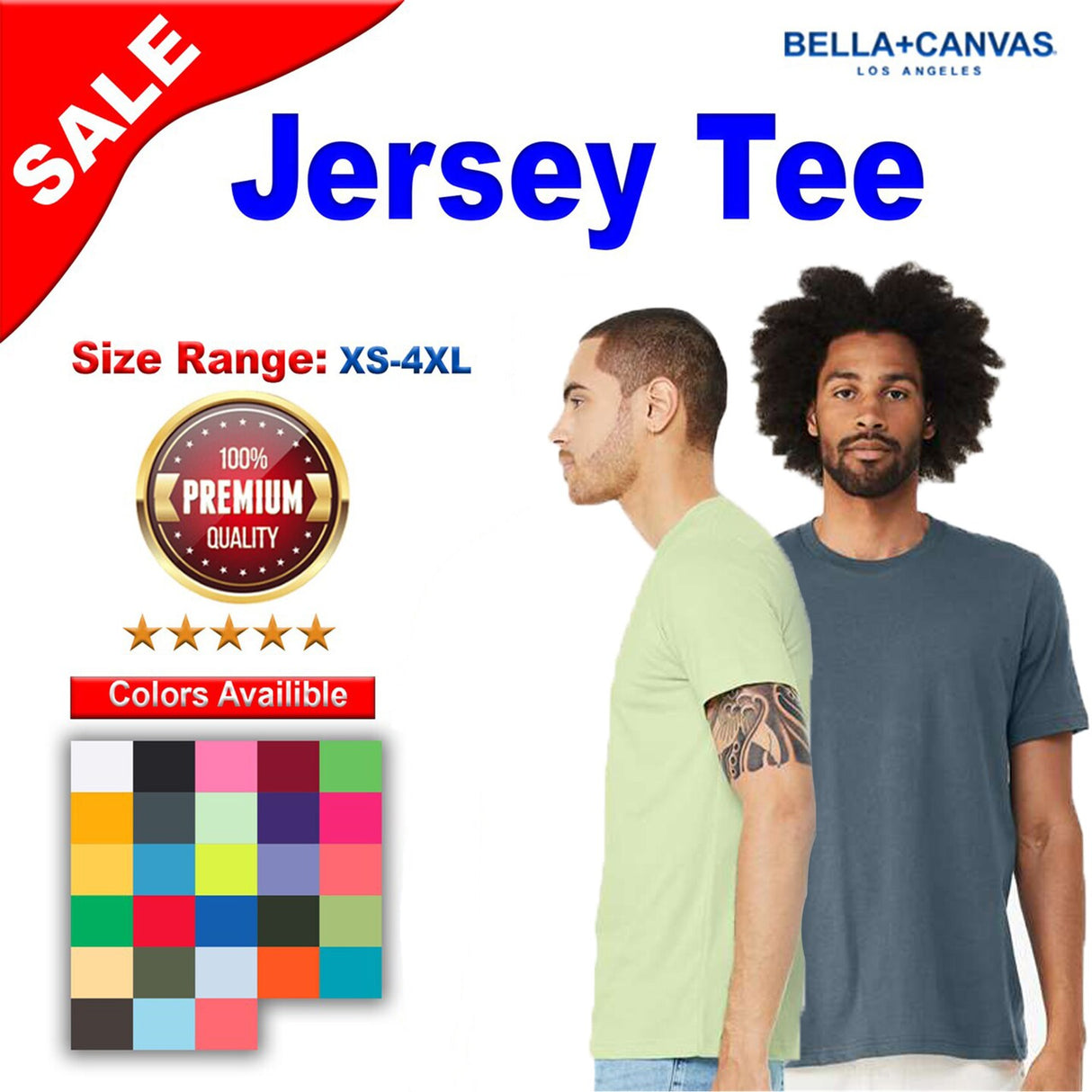 BELLA + CANVAS® Crewneck Jersey Short sleeve Tee