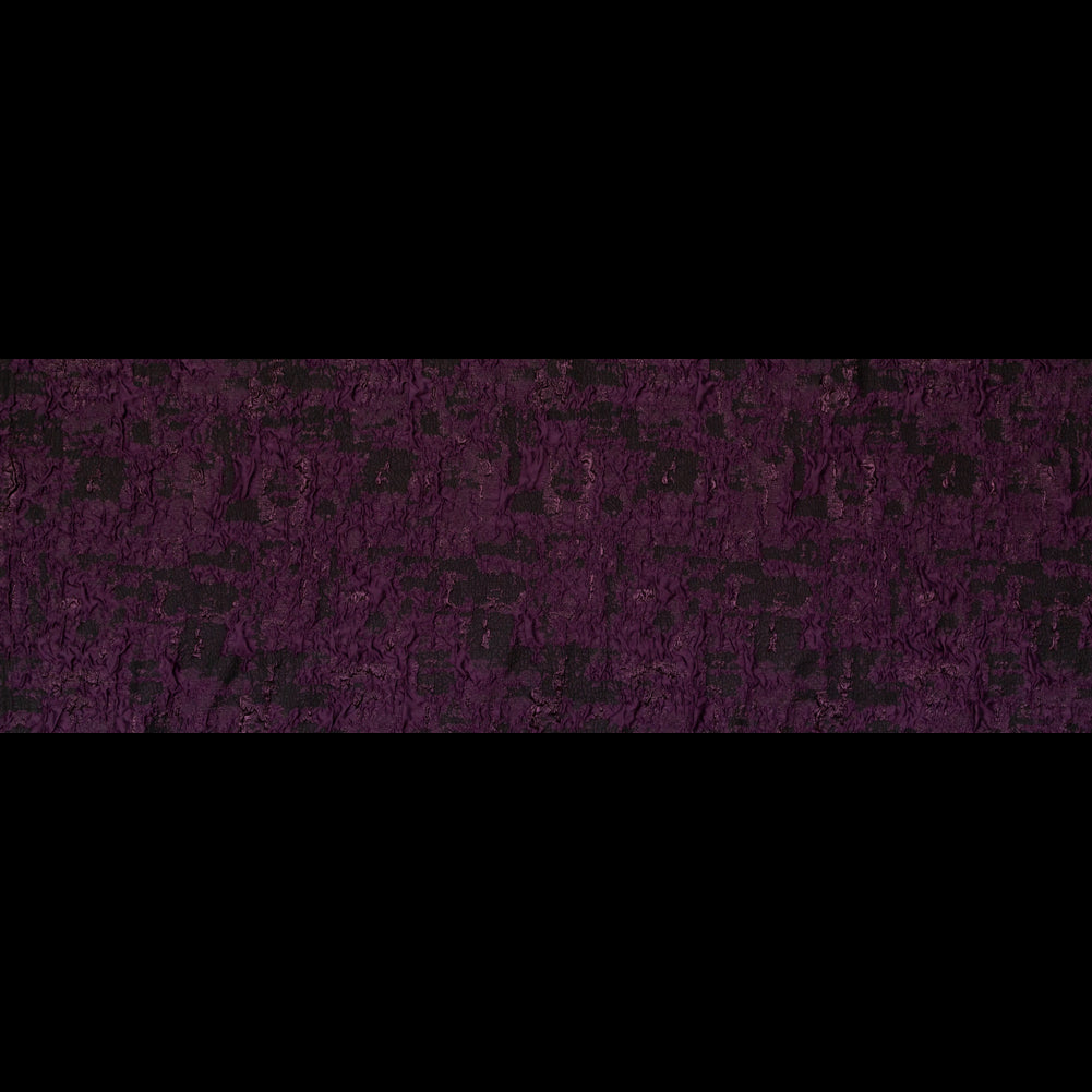 Blackberry Wine and Black Abstract Luxury Metallic Brocade