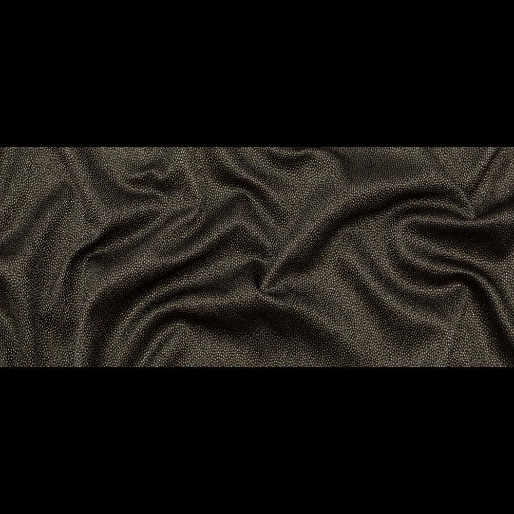Metallic Pale Gold on Black Abstract Luxury Brocade