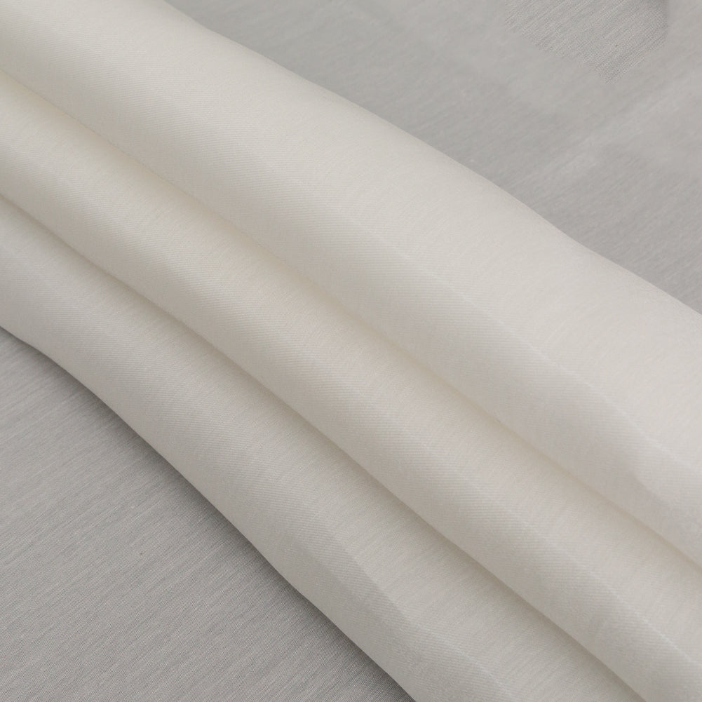Luminous Off-White Semi-Sheer Bridal Mikado