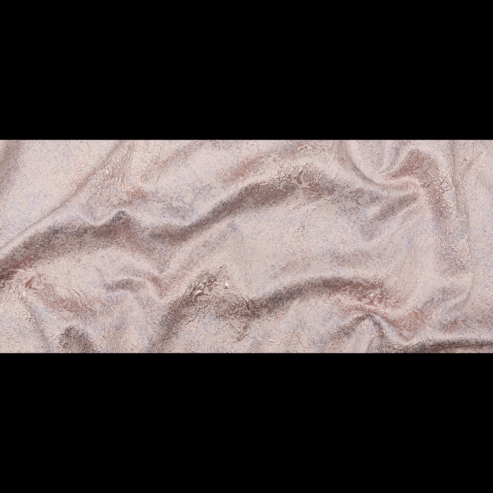 Beige and Silver Abstract Luxury Metallic Brocade