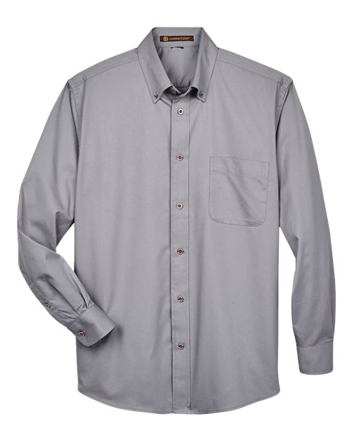 Harriton Men's Tall Easy Blend Twill Dress Shirt