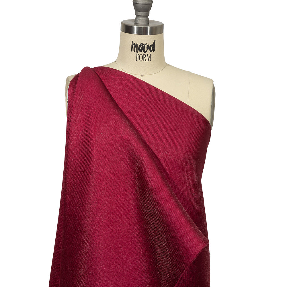 Novelty Polyester Pique - Cranberry Red - Kestrel Collection