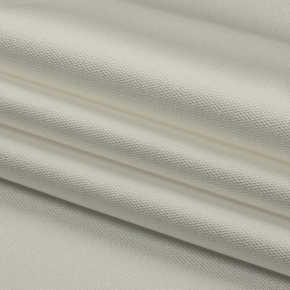 Novelty Polyester Pique - White - Kestrel Collection