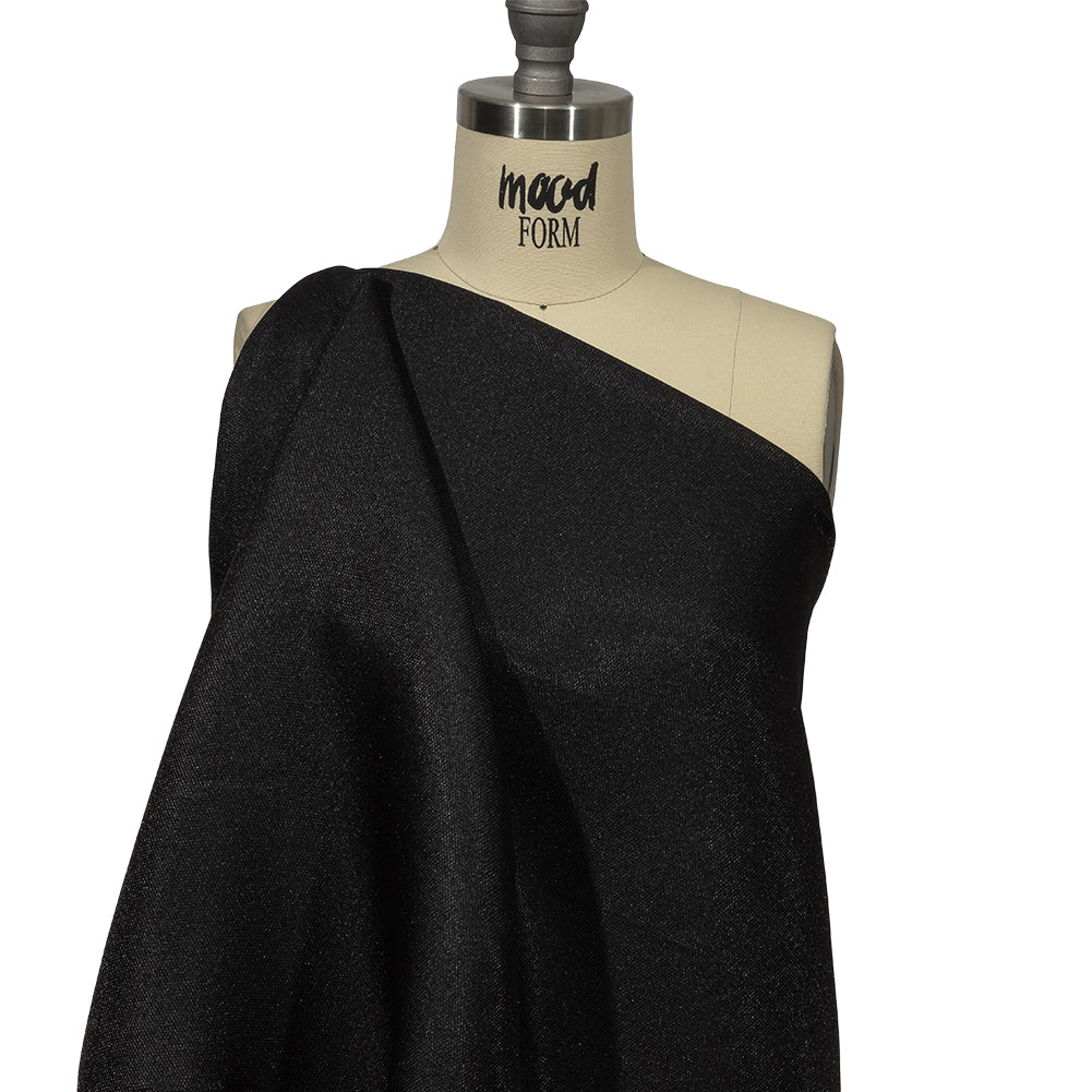 Novelty Polyester Pique - Black - Kestrel Collection