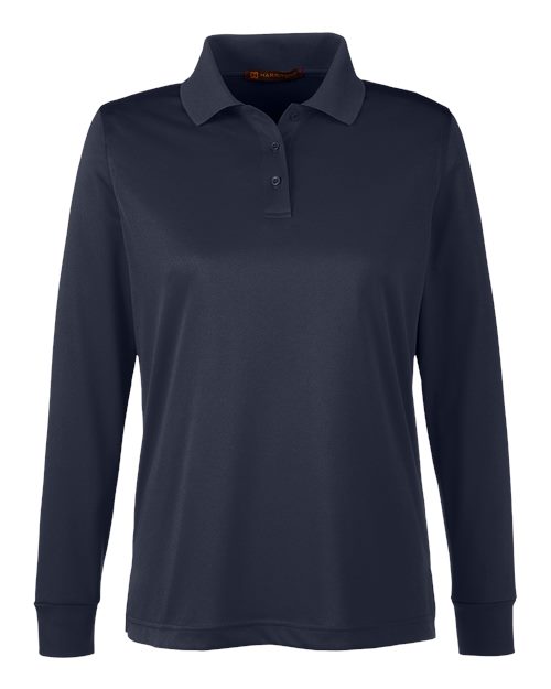 Harriton Women's Advantage Snag Protection Plus IL Long Sleeve Polo