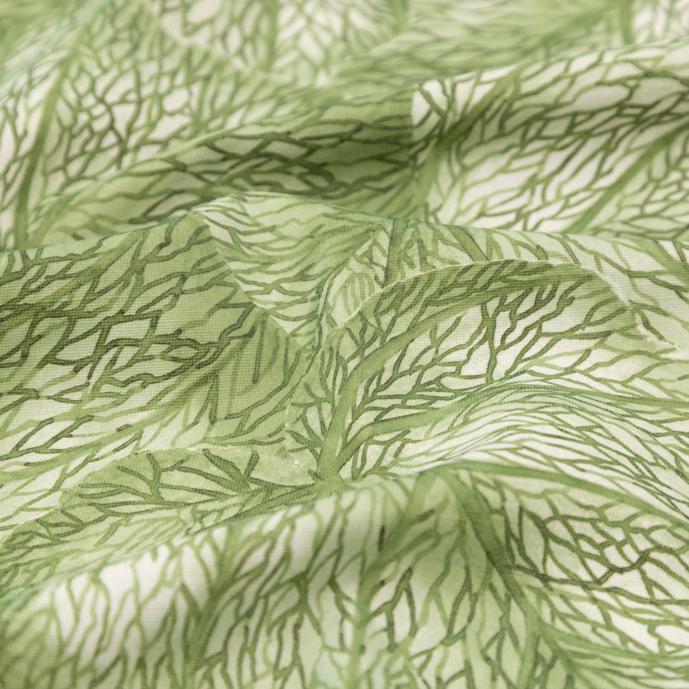 Apple Tropical Leaves Printed Woven