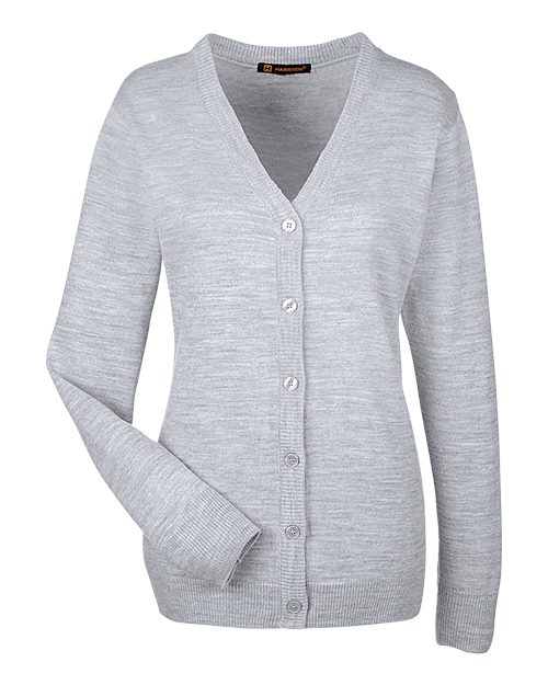 Harriton Women's Pilbloc V-Neck Button Cardigan Sweater