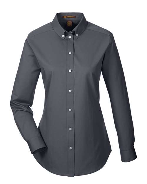 Harriton Women's Foundation Cotton Twill Shirt with Teflon