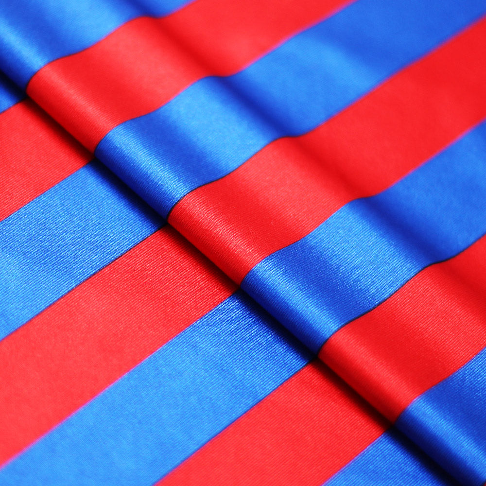 Lucky Stripes Polyester Spandex Fabric - Multi-Color 1" Wide Stripes, 58/60" Width (1 Yard)