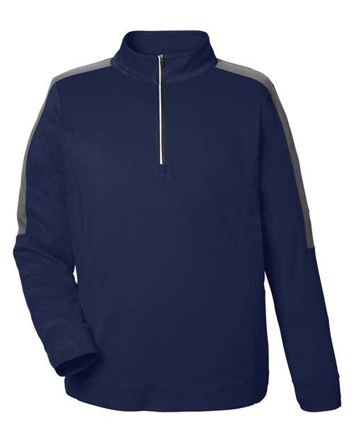 CORE365 Men's Market Snag-Protect Mesh Colorblock Quarter-Zip Pullover