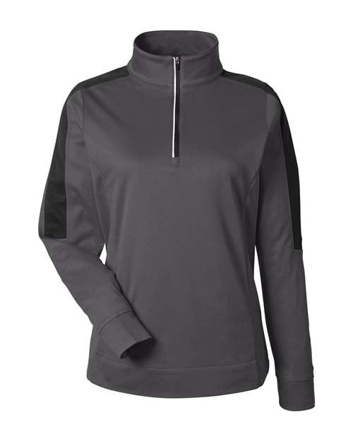 CORE365 Women's Market Snag Protect Mesh Colorblock Quarter-Zip Pullover