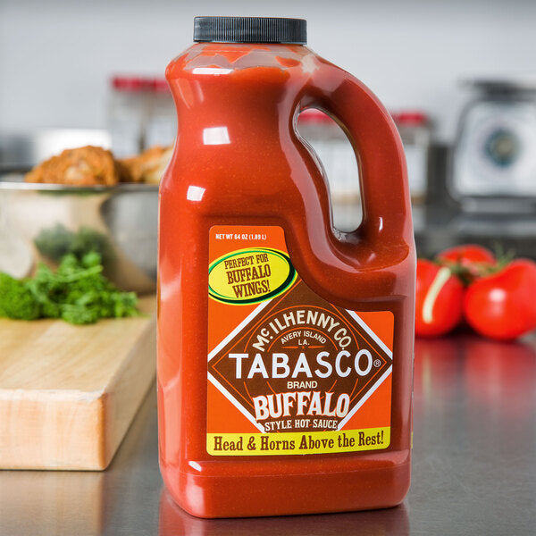 TABASCO® 64 fl. oz. Buffalo Style Hot Sauce - 2/Case