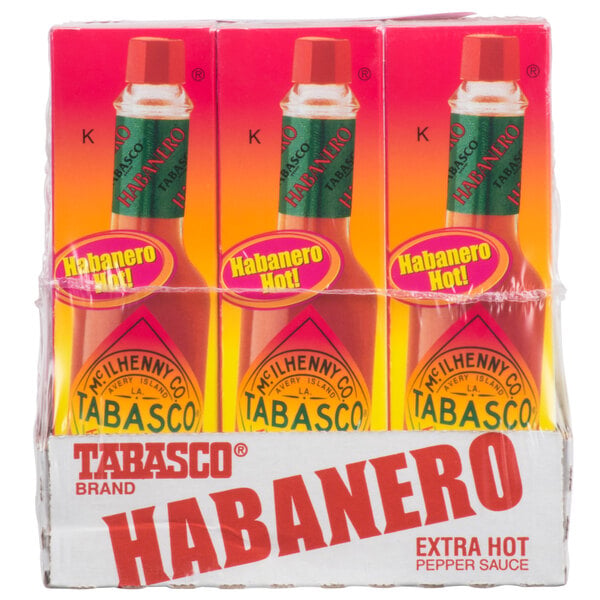 TABASCO® 2 fl. oz. Habanero Hot Sauce - 12/Case