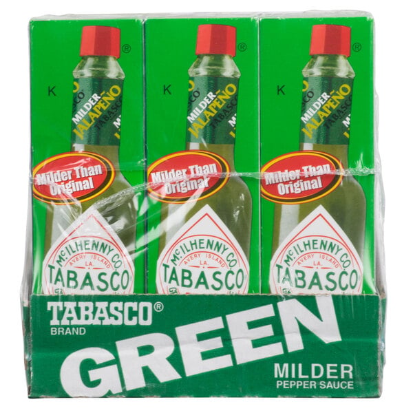 TABASCO® 2 fl. oz. Green Pepper Hot Sauce - 12/Case