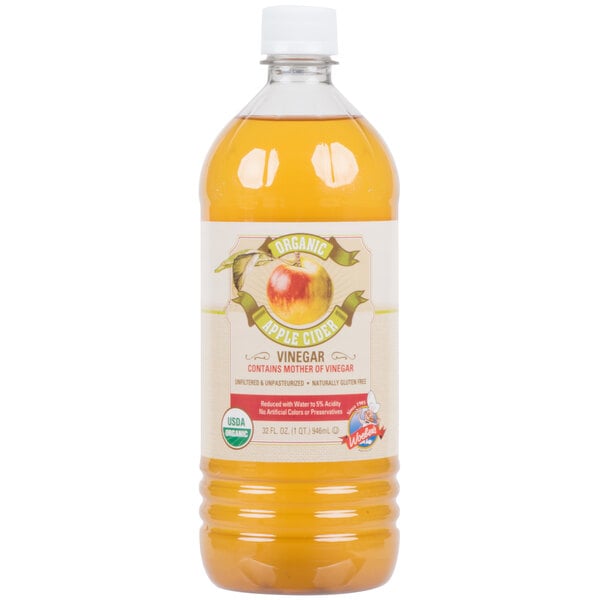 Woeber's 32 fl. oz. Organic Apple Cider Vinegar - 12/Case
