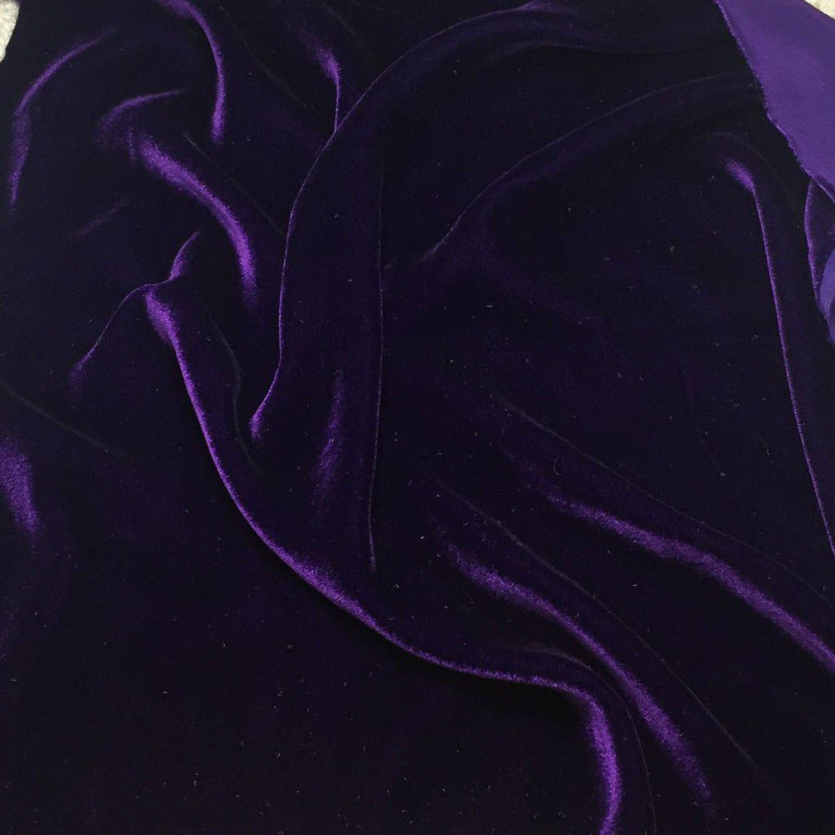 Silk Rayon Velvet Fabric - 80 Percent Rayon 20 Percent Silk, Velvet, 45" Width, 180 GSM (1 Yard)