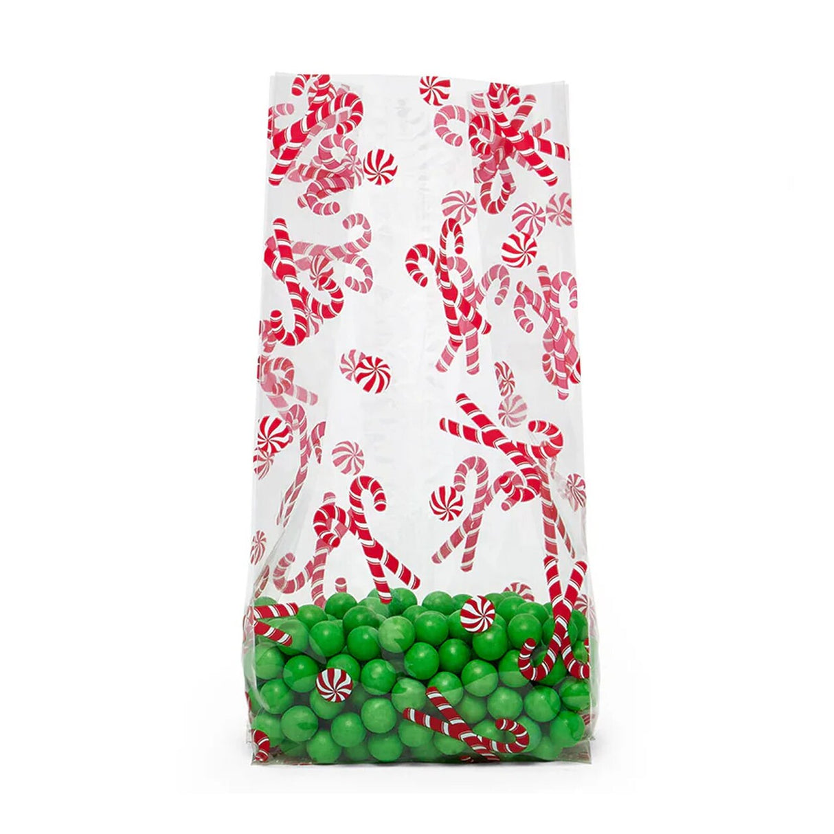 5” x 3” x 11.5” Christmas Cello Treat Bags with Festive Designs