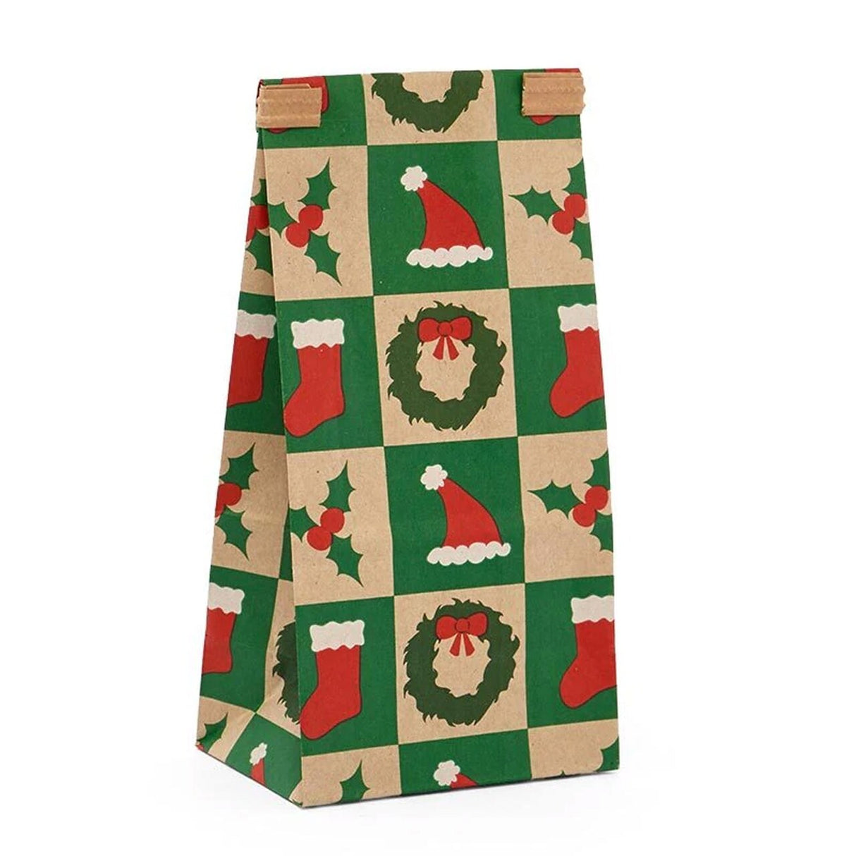 Holiday Tin Tie Bags Festive Packaging 3 3/8” x 2 1/2” x 7 3/4”