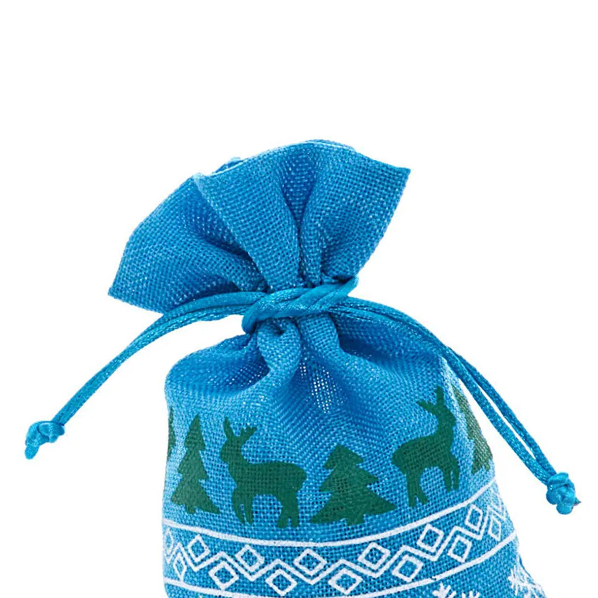 Christmas Gift Bags 4” x 6” Faux Linen Style