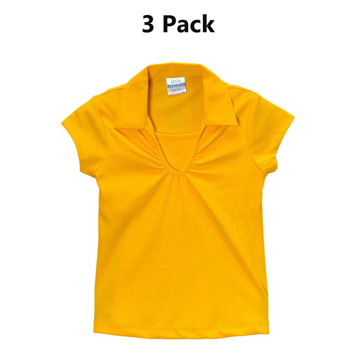 Girl's Uniform V Neck Collar Shirt